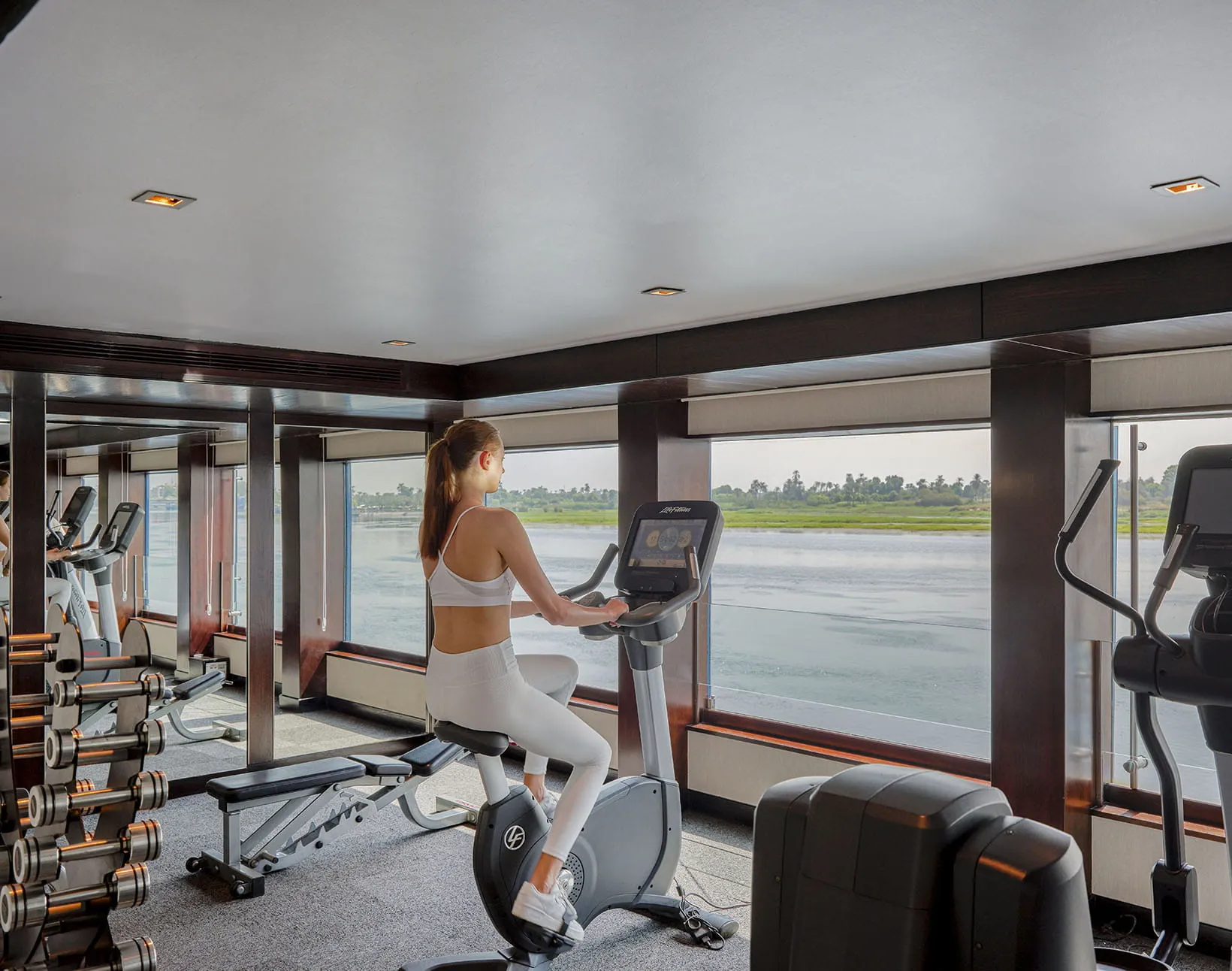 Gym aboard the The Oberoi Zahra, Luxury Nile Cruiser Nile cruise